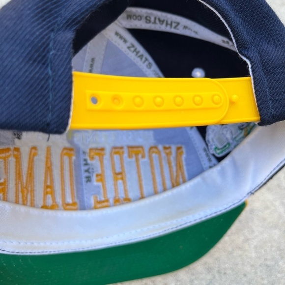 Notre Dame Fighting Irish Vintage Snapback Hat Cap Zephyr Spell-Out Adjust NCAA - Picture 10 of 12